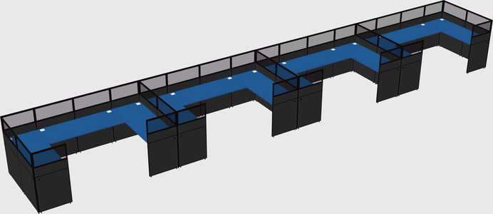U-shaped cubicle