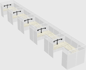 U-shaped cubicle