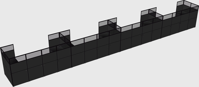 U-shaped cubicle
