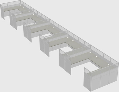 U-shaped cubicle