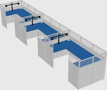 U-shaped cubicle