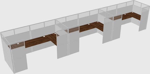 U-shaped cubicle