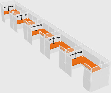 U-shaped cubicle