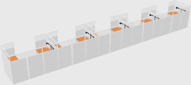 U-shaped cubicle