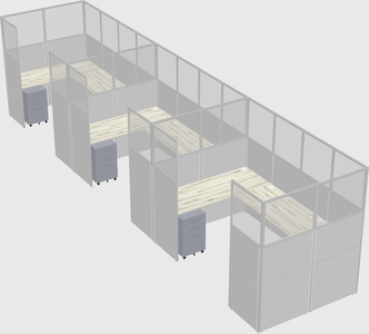 U-shaped cubicle