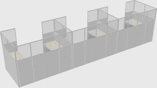 U-shaped cubicle