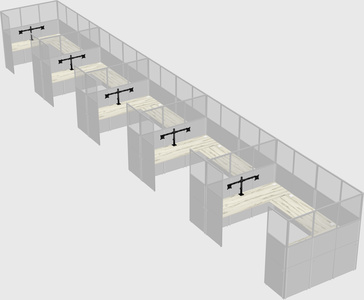 U-shaped cubicle