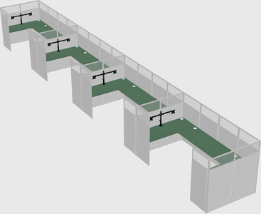 U-shaped cubicle