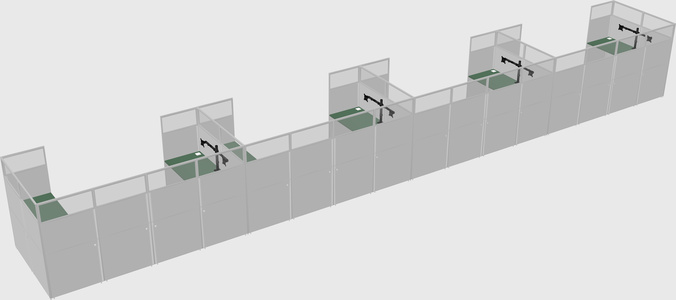 U-shaped cubicle
