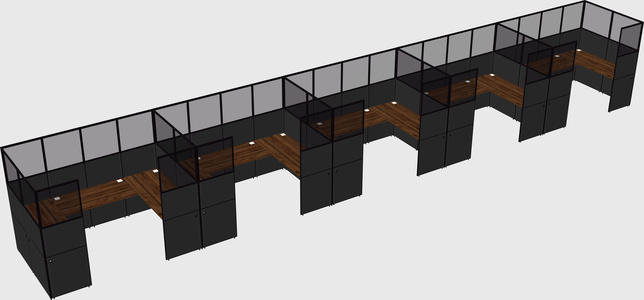 U-shaped cubicle