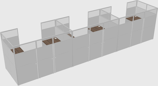 U-shaped cubicle