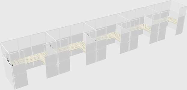 U-shaped cubicle