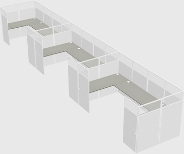 U-shaped cubicle