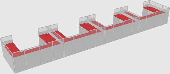 U-shaped cubicle