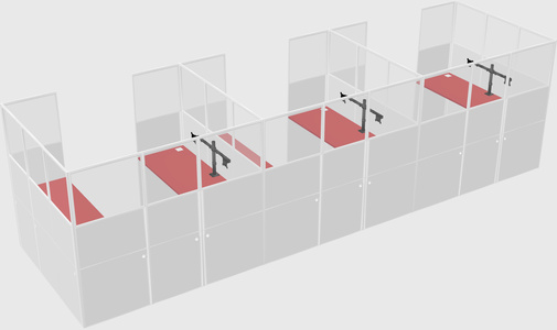 U-shaped cubicle