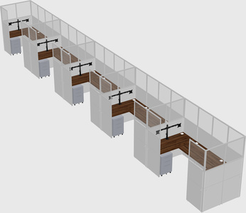 U-shaped cubicle