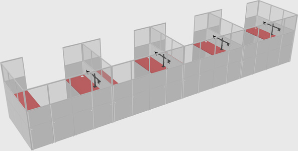 U-shaped cubicle