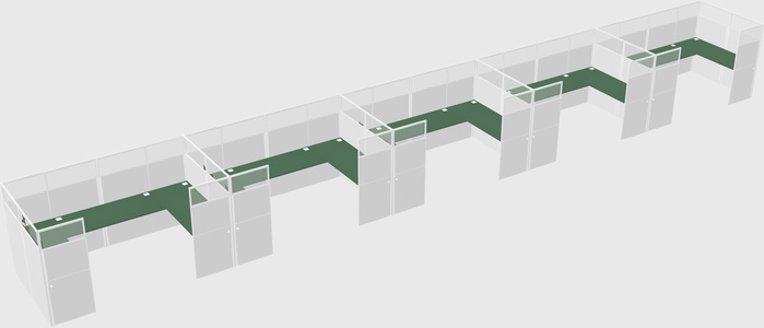 U-shaped cubicle