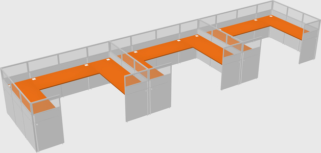 U-shaped cubicle
