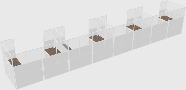 U-shaped cubicle