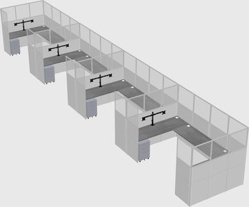U-shaped cubicle
