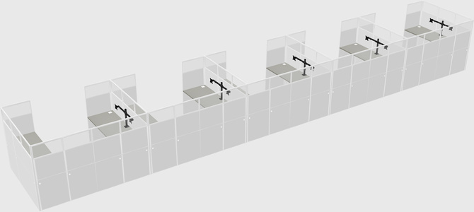 U-shaped cubicle