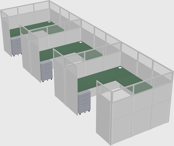 U-shaped cubicle