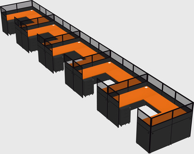 U-shaped cubicle