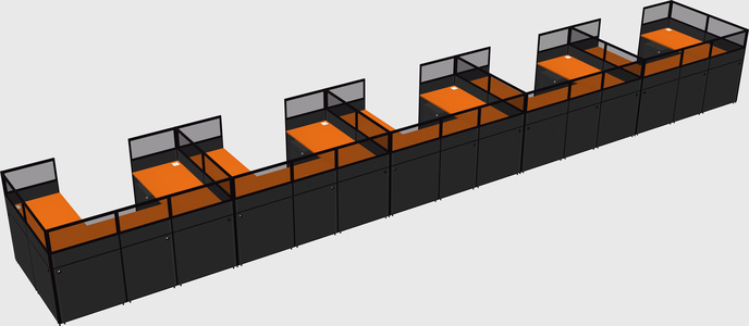 U-shaped cubicle