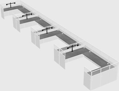 U-shaped cubicle