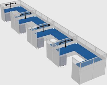 Cabine en u