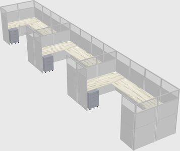 U-shaped cubicle