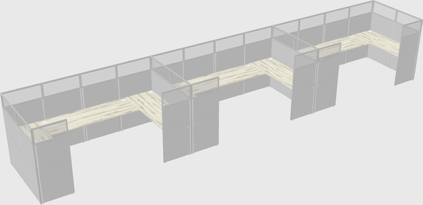 U-shaped cubicle