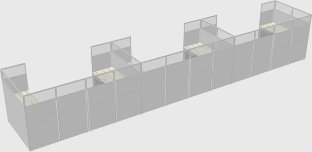U-shaped cubicle