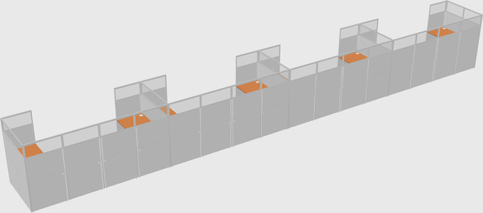 U-shaped cubicle