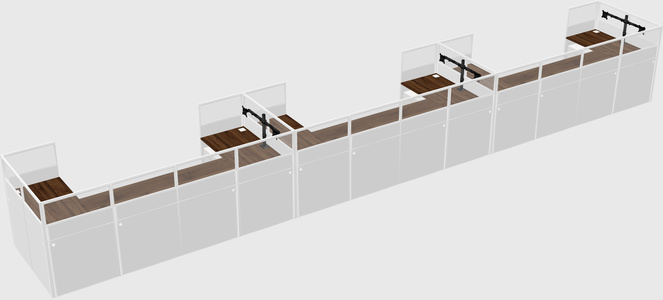 U-shaped cubicle