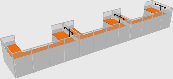 Cabine en u