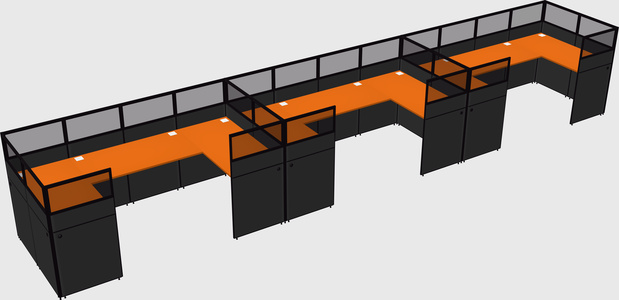 U-shaped cubicle