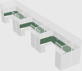 U-shaped cubicle