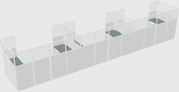 U-shaped cubicle