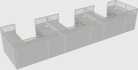 Cabine en u