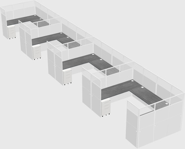 U-shaped cubicle