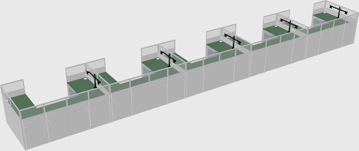 U-shaped cubicle