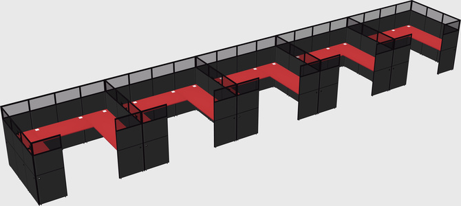 U-shaped cubicle