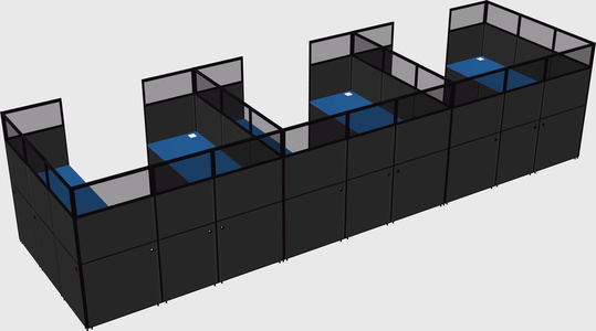 U-shaped cubicle