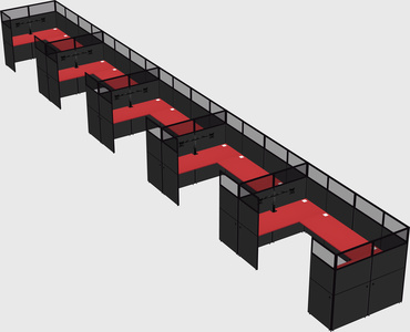 U-shaped cubicle