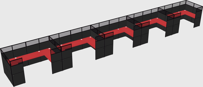 U-shaped cubicle