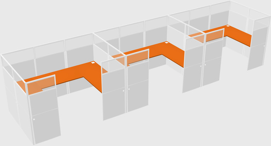U-shaped cubicle