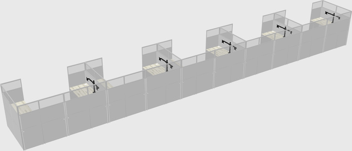 U-shaped cubicle