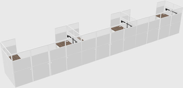 U-shaped cubicle